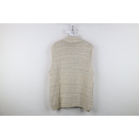 Vtg 90s American Eagle Outfitters Mens Medium Chunky Cable Knit Sweater Vest USA - Picture 7 of 9